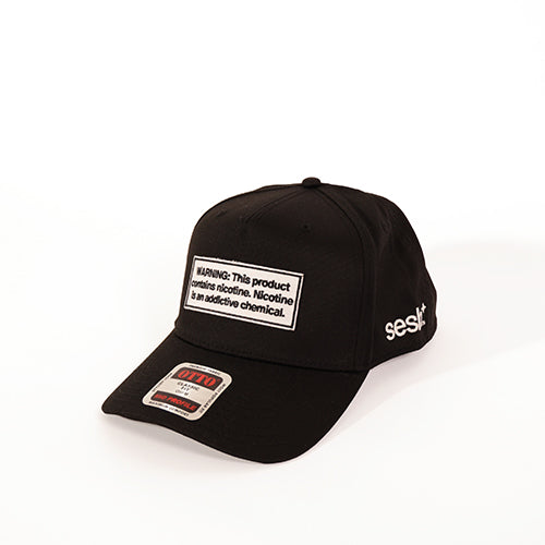 Black Sesh+ Warning Label Hat